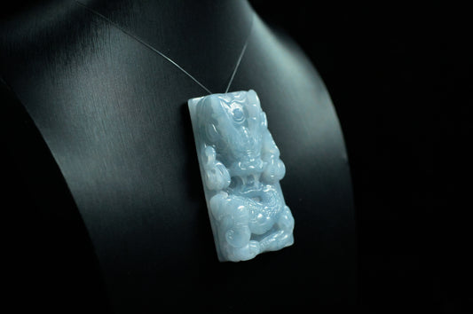 Icy Type Dragon Plaque Pendant