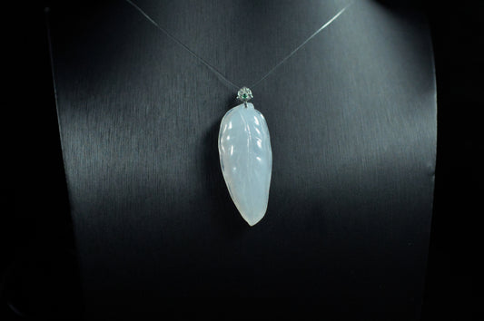 Icy Type Freeform Leaf Pendant